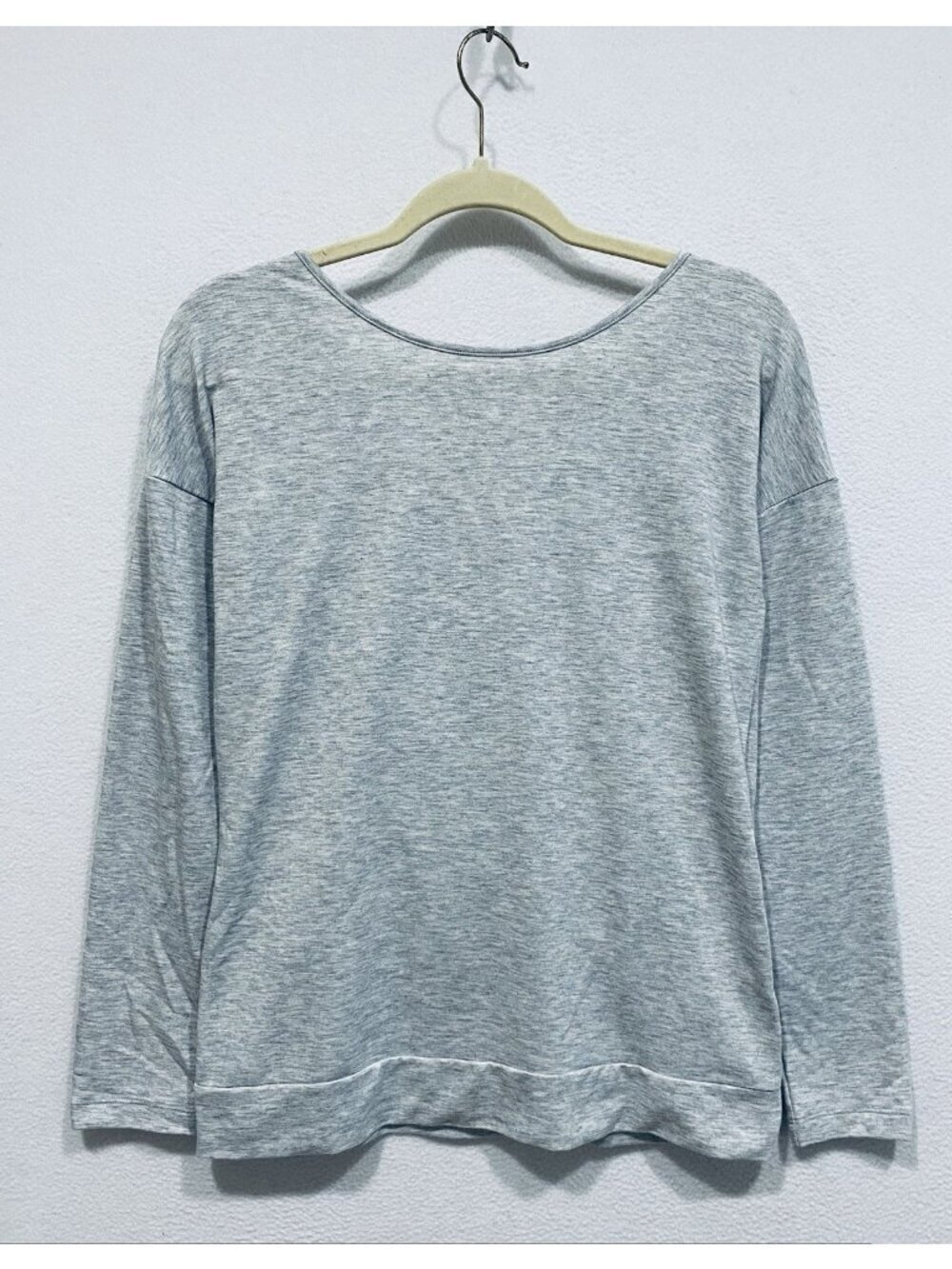 Banana Republic Top Womens Small Heather Gray Reversible Faux Wrap Balletcore